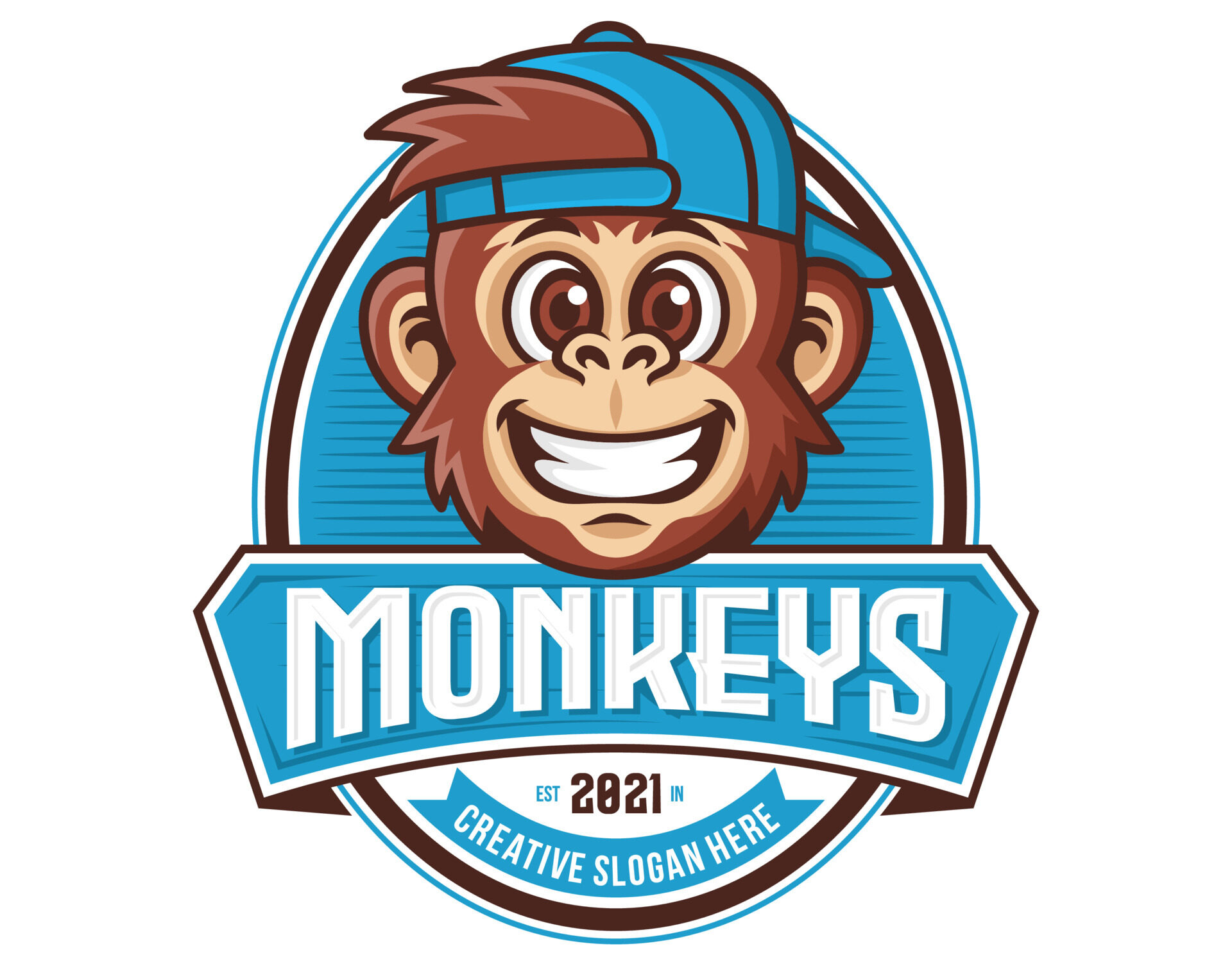 cool-monkey-logo-design-illustrator-free-vector