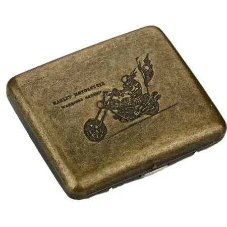 Retro Imitation Bronze Harley Cigarette Case