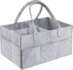 Foldable Baby Diaper Caddy Storage Holder - Grey
