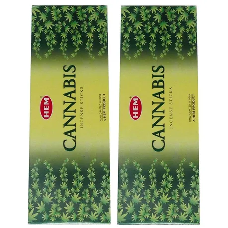 HEM Cannabis Incense Sticks (Pack of 2 Boxes) 120 Count Each