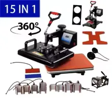 15-in-1 Heat Press Multifunctional Machine Swivel Arm & LCD display